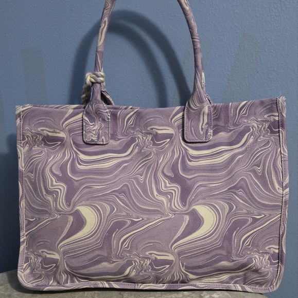 Vince Camuto Orla Lavender Haze Swirl Large Tote Bag with Tassel NWT - Picture 2 of 12